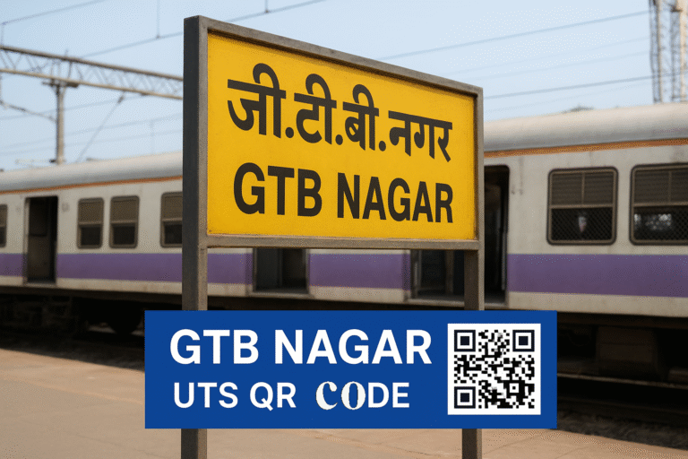 GTB Nagar UTS QR Code – Fast & Easy Ticket Booking for Harbour Line Passengers