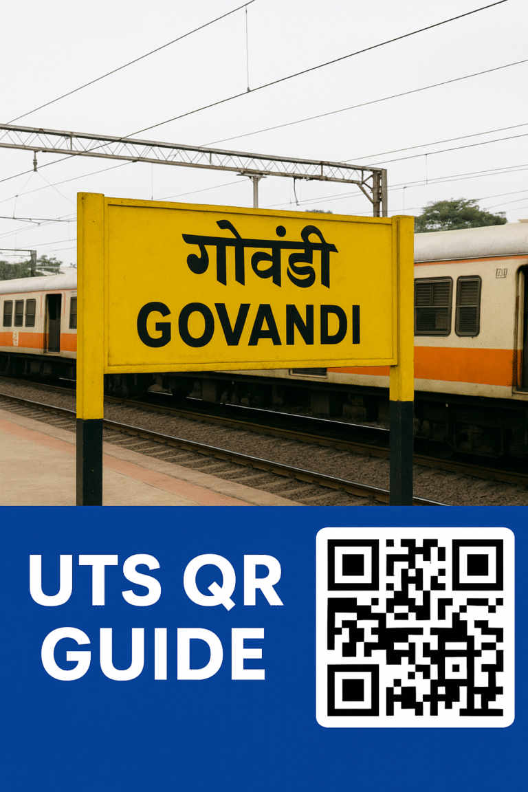 Govandi UTS QR Code – Quick & Easy Ticket Booking for Harbour Line Passengers
