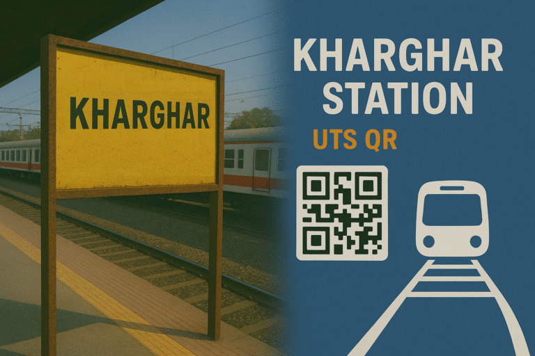 Kharghar UTS QR Code – Smart Ticket Booking for Navi Mumbai Local Train Passengers