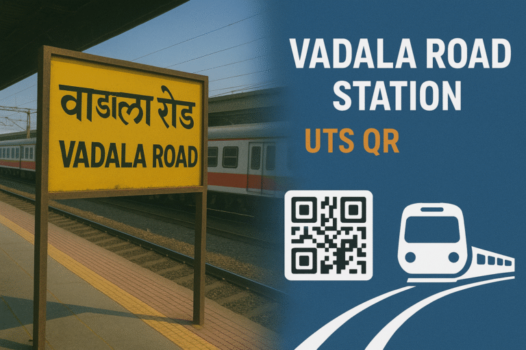 Vadala Road UTS QR Code – Smart Ticket Booking for Harbour & Central Line Passengers